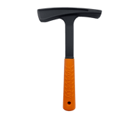 Black hammer with a bright orange handle