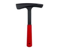 Black hammer with a bright red handle